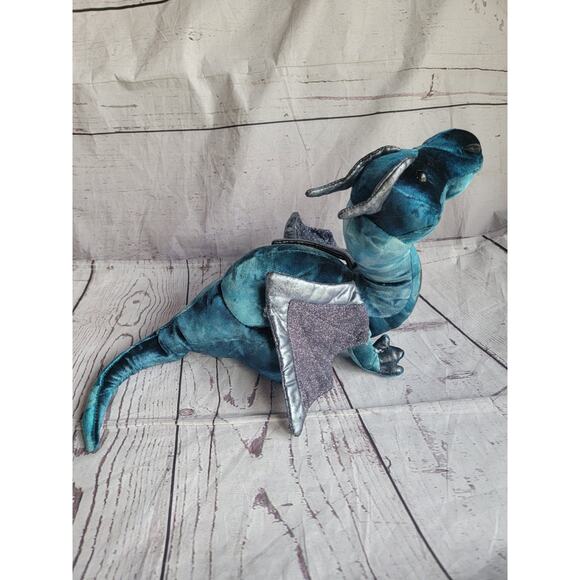 Dragon Plush by Douglas Cuddle Toys Jade Stuffed Animal Blue Green Silver - Picture 3 of 7